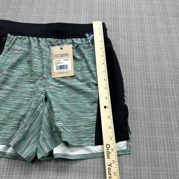 Chubbies Board Shorts Men Small The Comets Athlounger Green Swim Trunks Suit New - Picture 7 of 12